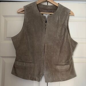 Vintage fitted suede vest/top size 12